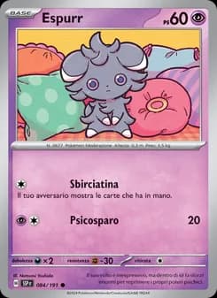 Espurr card in Italian