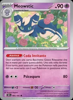 Meowstic card in Italian