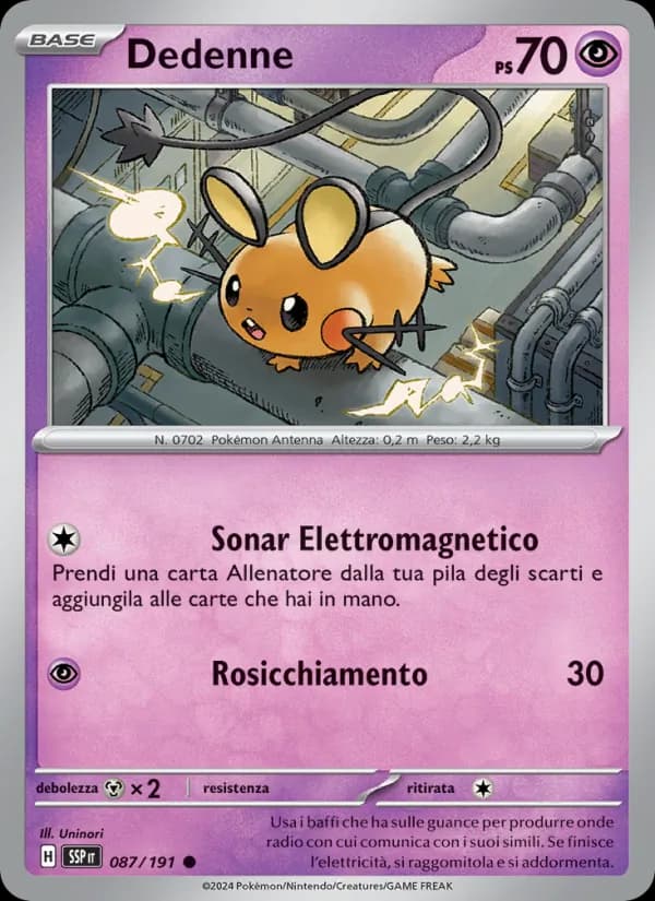 Dedenne card in Italian
