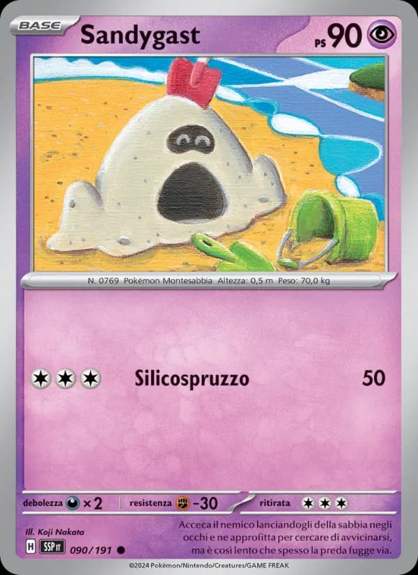 Sandygast card in Italian