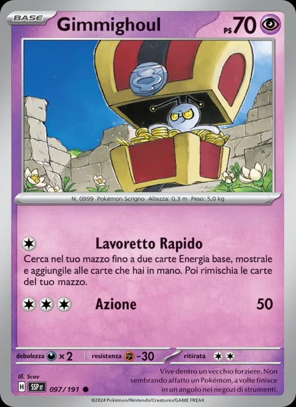 Gimmighoul card in Italian