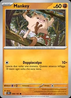 Mankey card in Italian