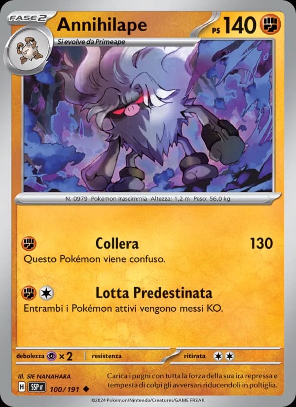 Annihilape card in Italian