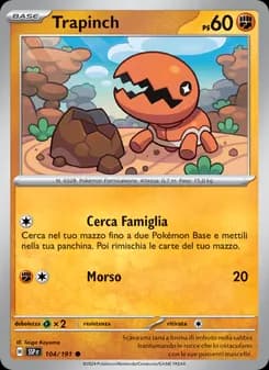 Trapinch card in Italian
