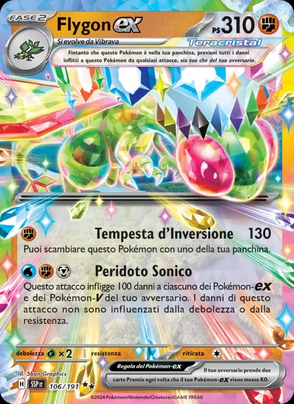 Flygon-ex card in Italian