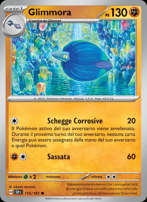 Glimmora card in Italian