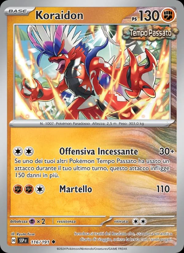 Koraidon card in Italian