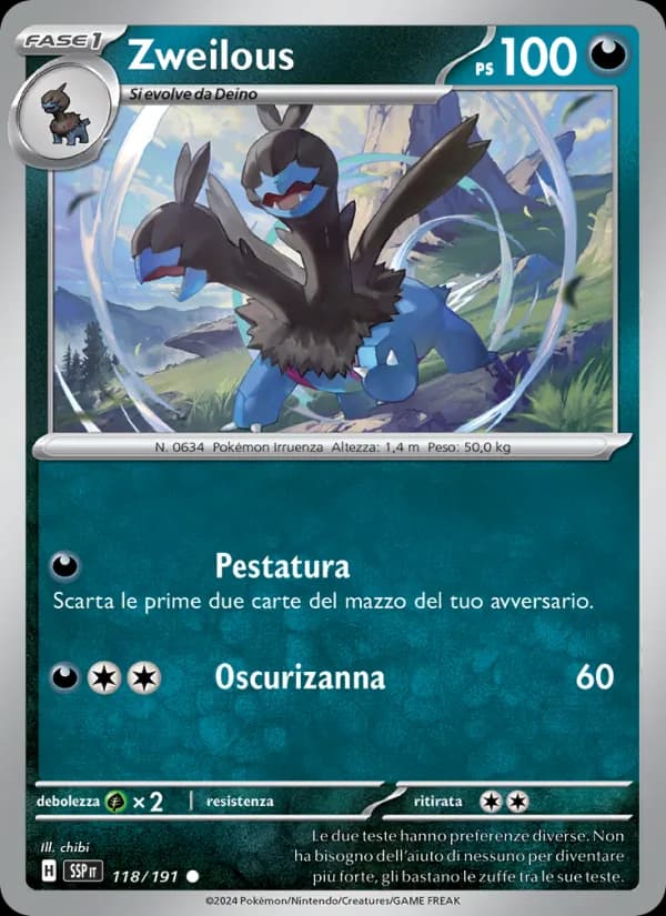 Zweilous card in Italian