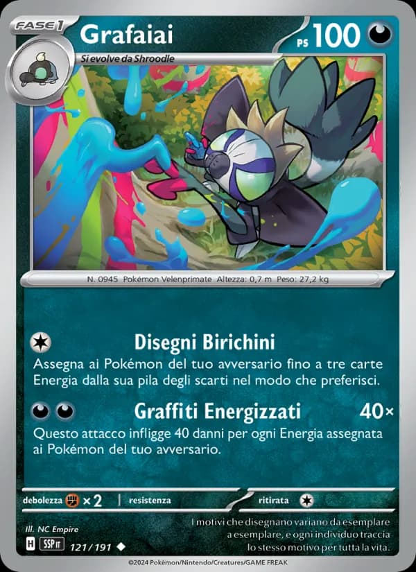 Grafaiai card in Italian