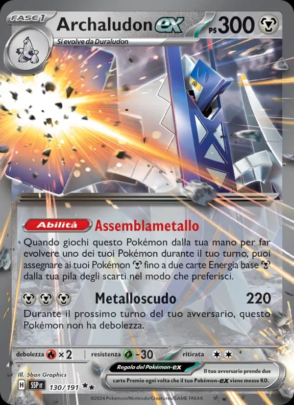 Archaludon-ex card in Italian