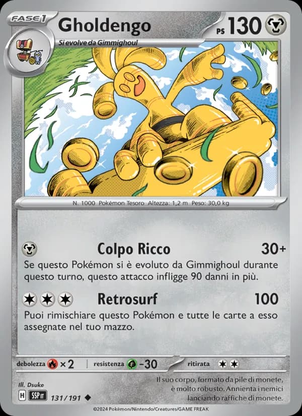 Gholdengo card in Italian