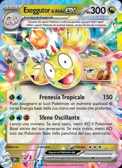Exeggutor di Alola-ex card in Italian