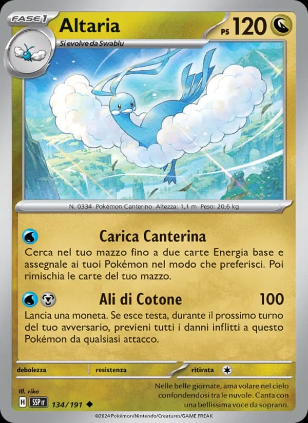 Altaria card in Italian