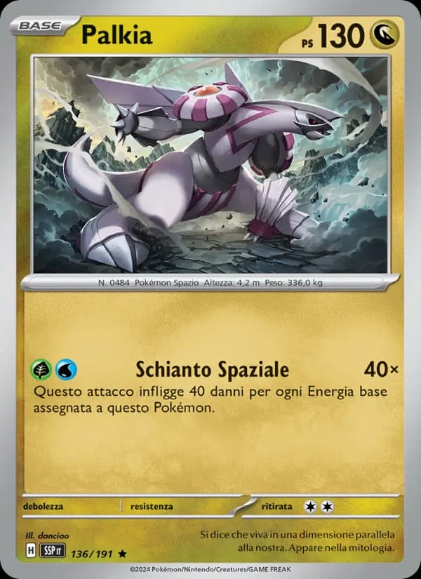 Palkia card in Italian