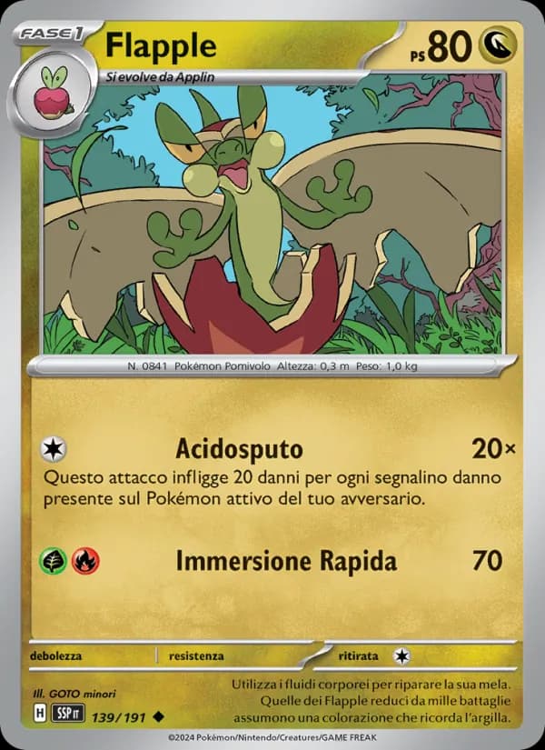Flapple card in Italian