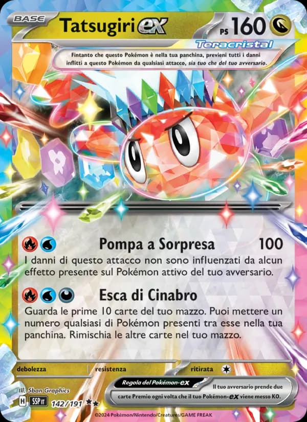 Tatsugiri-ex card in Italian