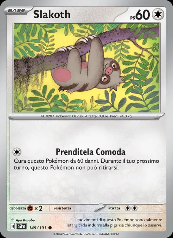 Slakoth card in Italian