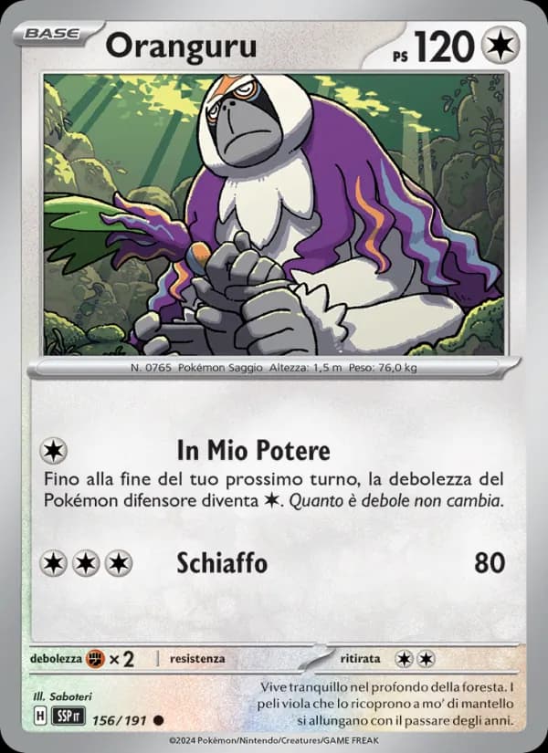 Oranguru card in Italian