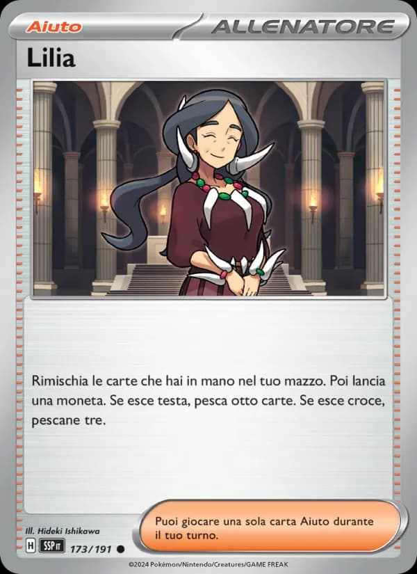 Lilia card in Italian