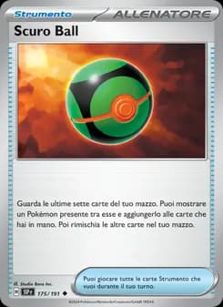 Scuro Ball card in Italian