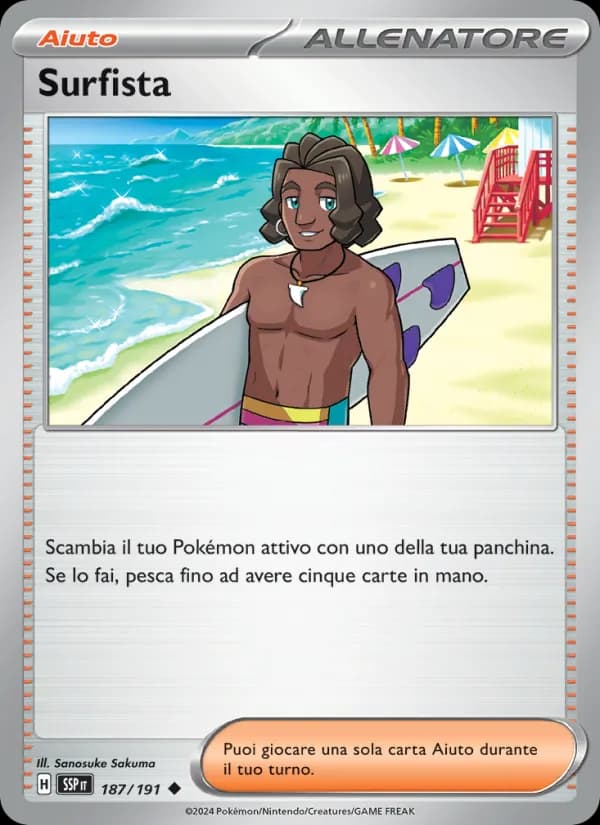 Surfista card in Italian