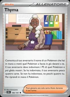Thyma card in Italian