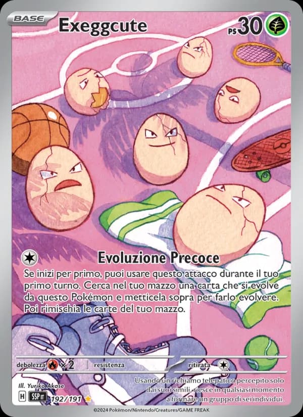 Exeggcute card in Italian