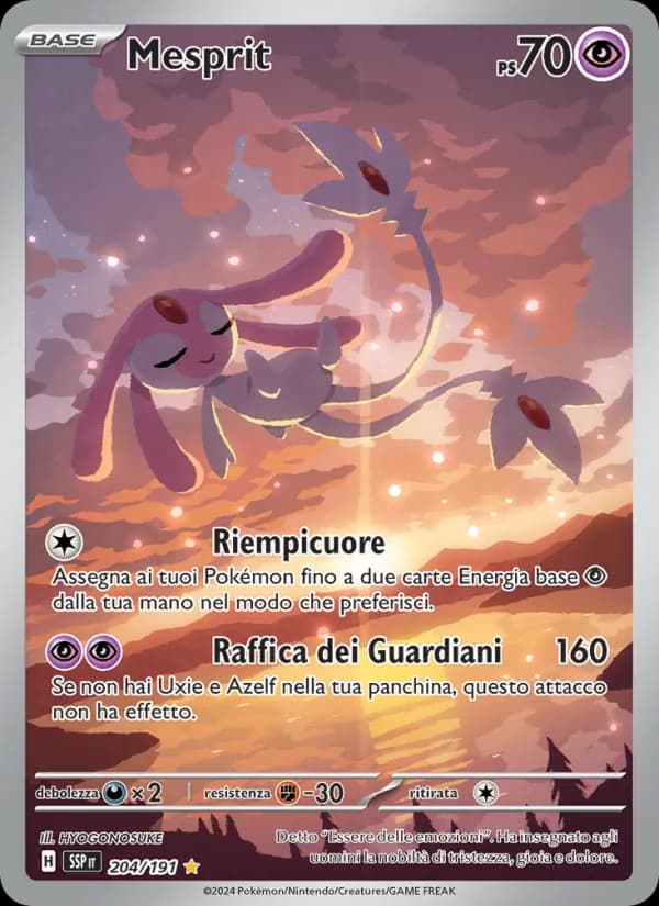 Mesprit card in Italian