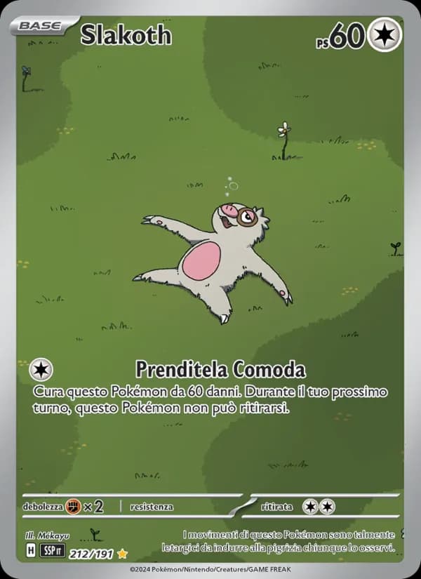 Slakoth card in Italian