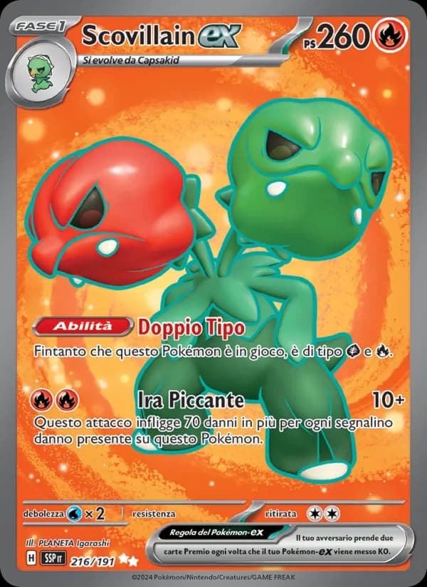 Scovillain-ex card in Italian