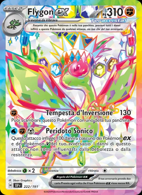 Flygon-ex card in Italian