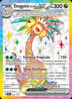 Exeggutor di Alola-ex card in Italian
