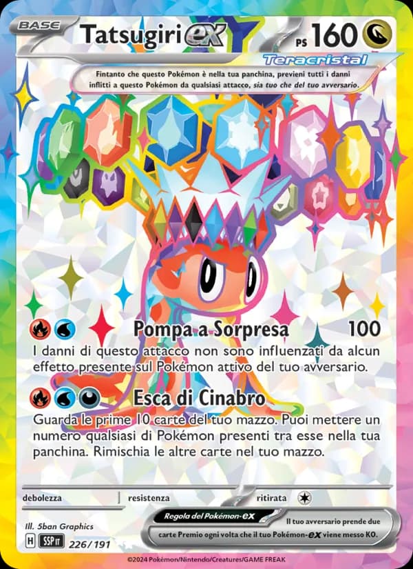 Tatsugiri-ex card in Italian
