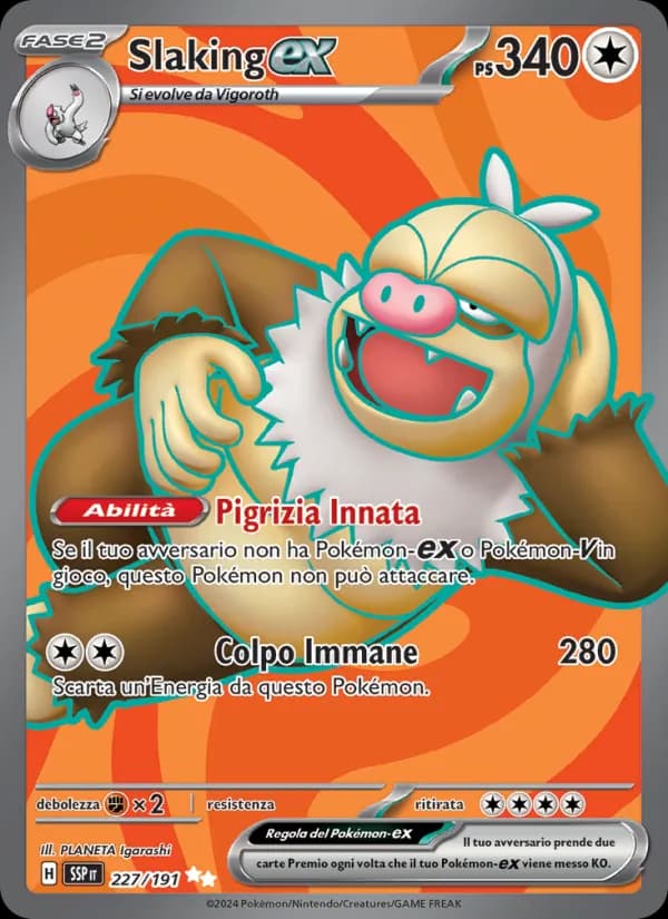 Slaking-ex card in Italian