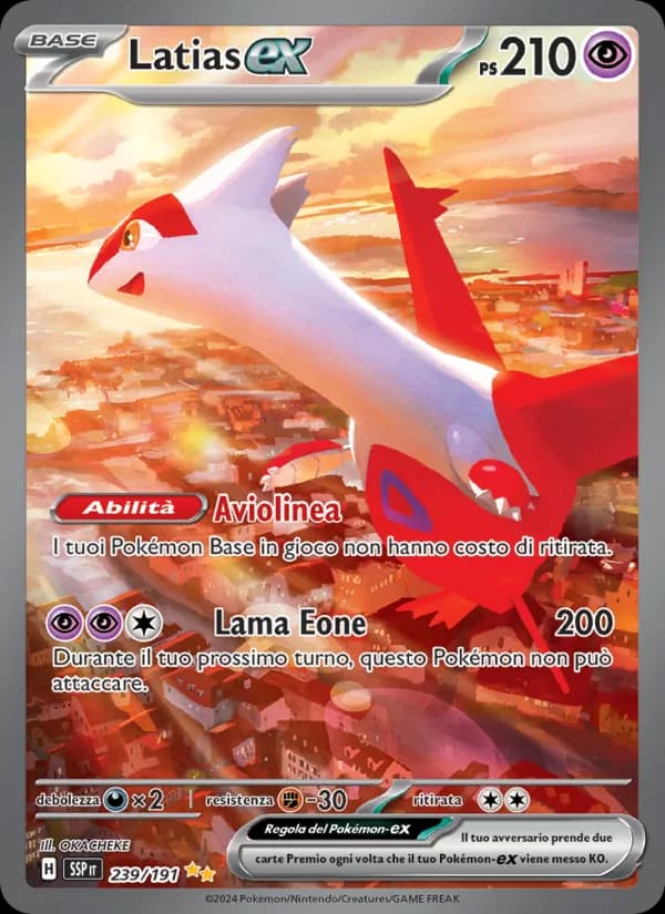 Latias-ex card in Italian
