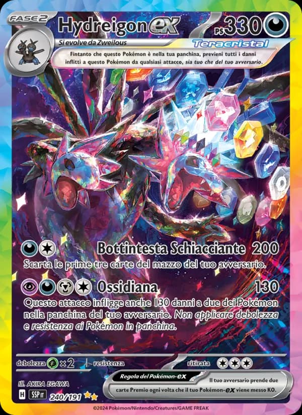Hydreigon-ex card in Italian