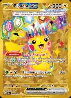 Pikachu-ex card in Italian