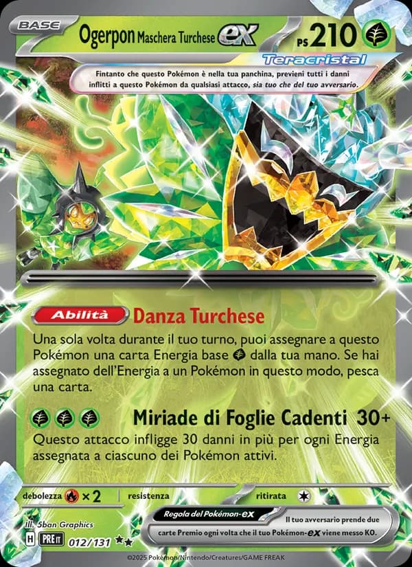 Ogerpon Maschera Turchese-ex card in Italian