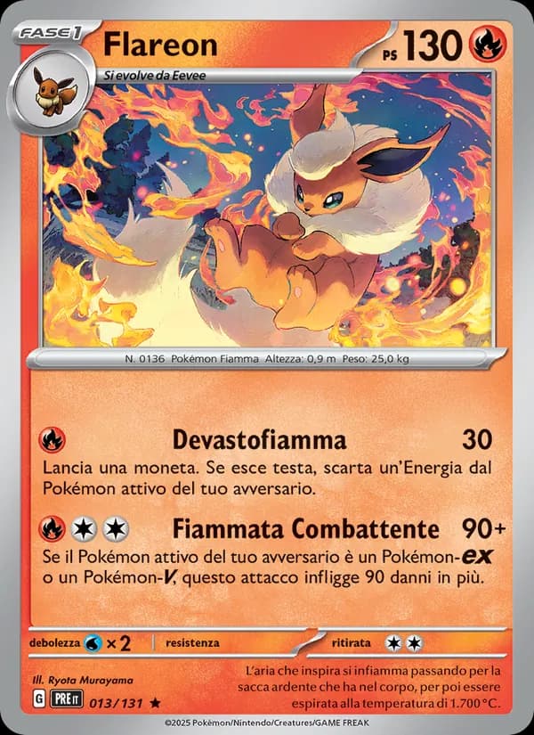 Flareon card in Italian