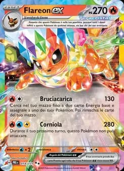 Flareon-ex card in Italian