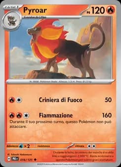 Pyroar card in Italian