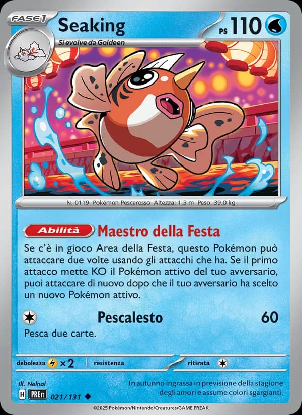 Seaking card in Italian