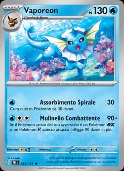 Vaporeon card in Italian