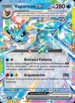 Vaporeon-ex card in Italian