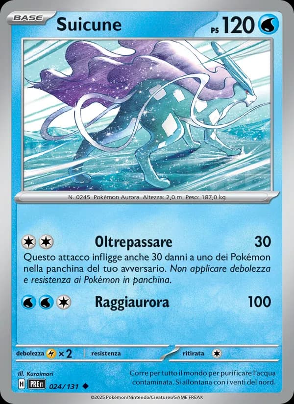 Suicune card in Italian