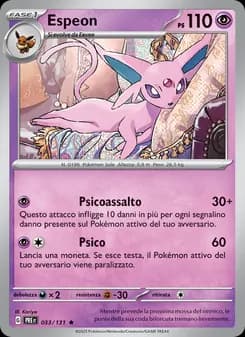 Espeon card in Italian