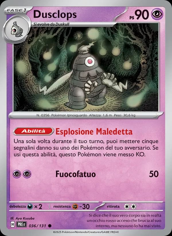 Dusclops card in Italian