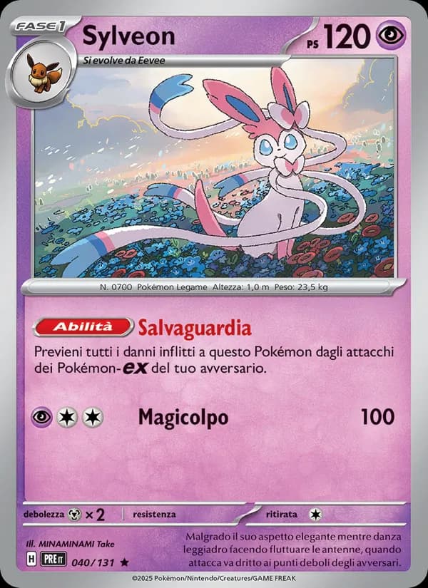 Sylveon card in Italian