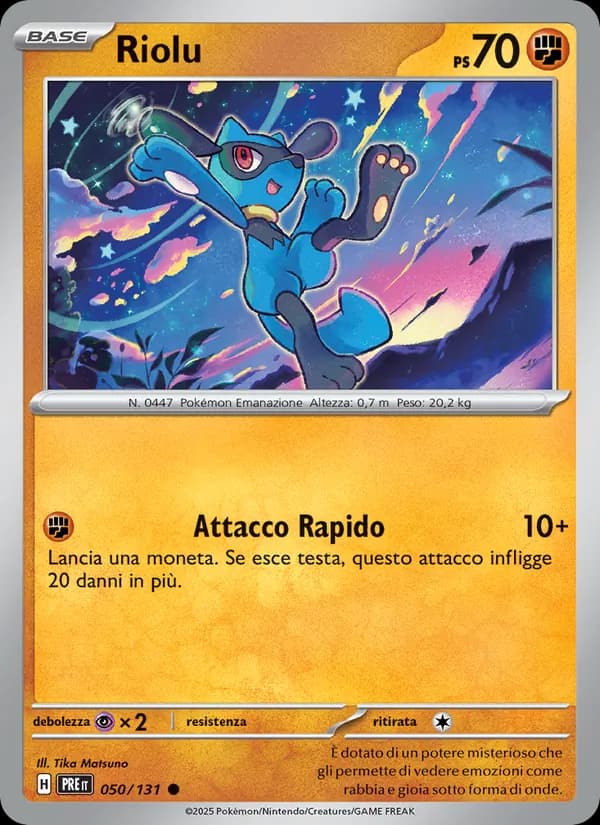 Riolu card in Italian