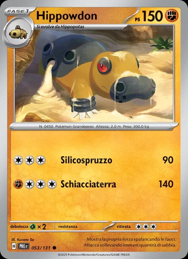 Hippowdon card in Italian